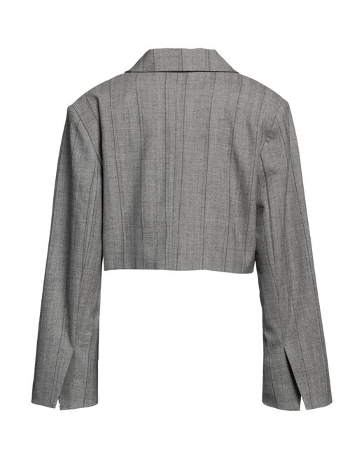 Ganni Gray Jacket Polyester, Recycled Polyester, Viscose, Elastane