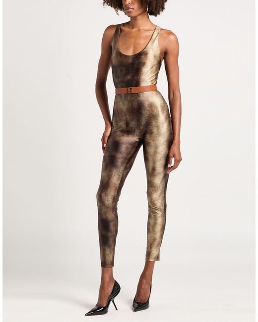 Elisabetta Franchi Multicolor Sand Jumpsuit Polyamide, Elastane