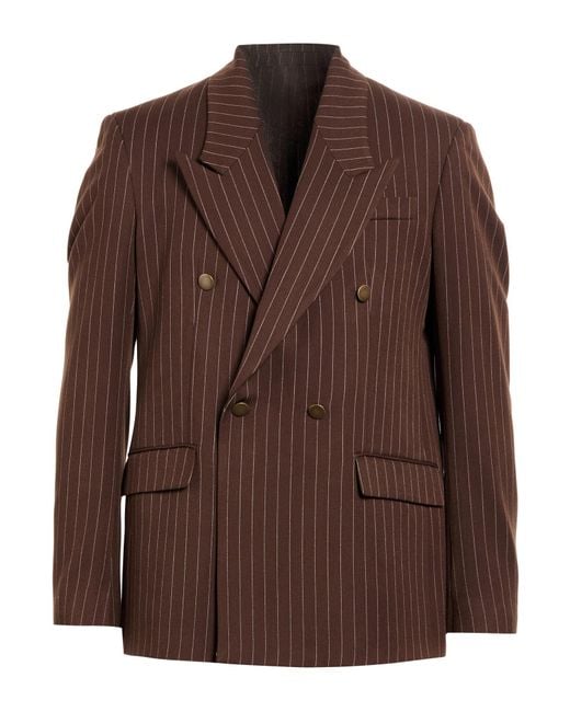 MARSĒM Brown Blazer Polyester, Viscose, Elastane for men