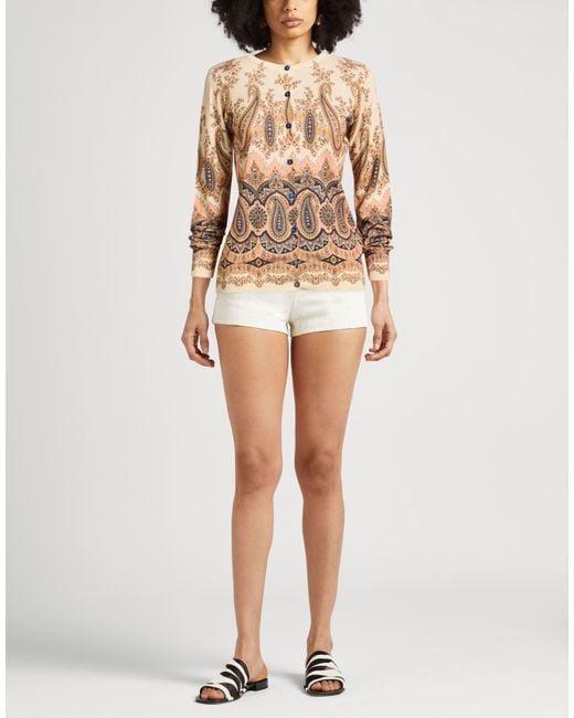 Etro Brown Cardigan Silk, Cashmere