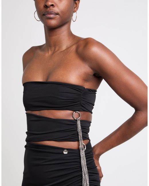 Relish Black Mini Dress Polyester, Elastane