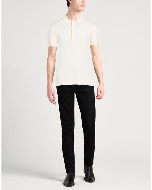 Tom Ford White Polo Shirt Cotton, Cashmere, Silk for men