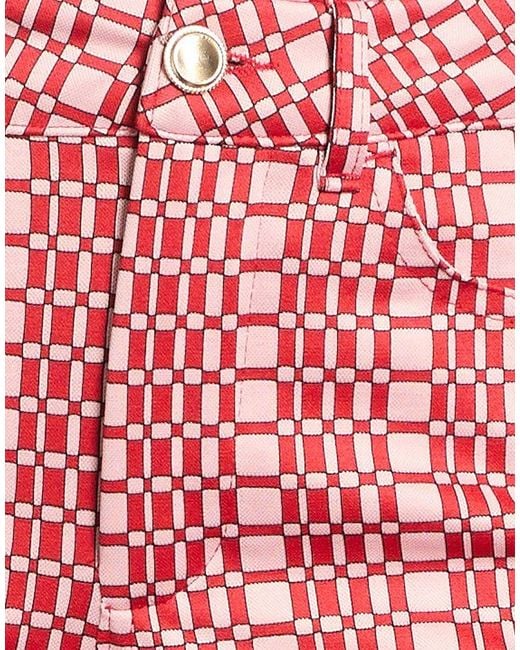 Liu Jo Red Pants Polyester, Polyamide, Elastane