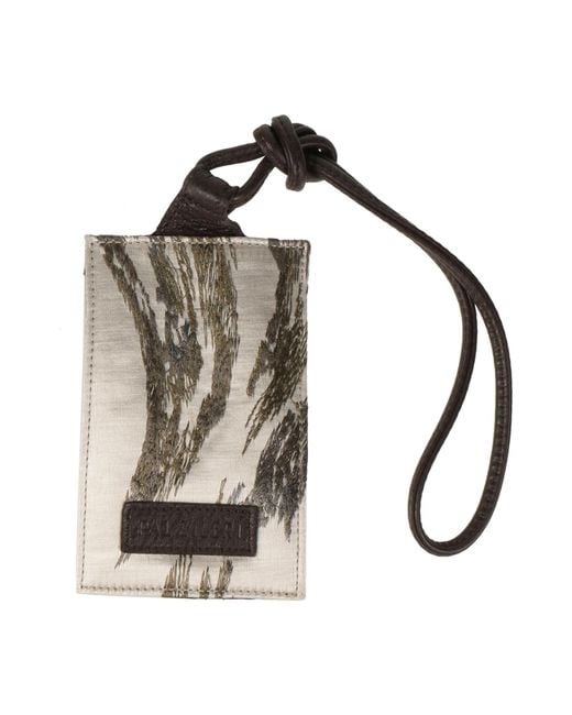 Pal Zileri Metallic Ivory Travel Accessory Linen, Silk, Calfskin for men