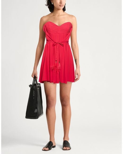 Liu Jo Red Mini Dress Polyester