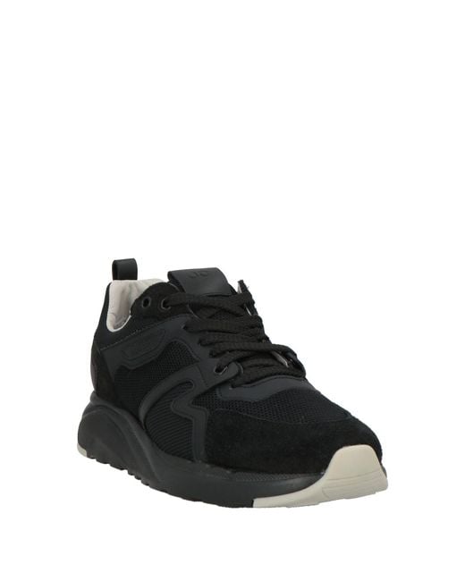 Jacob Cohen Black Sneakers Textile Fibers, Leather for men