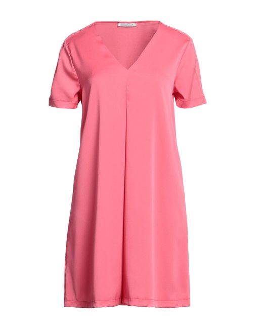 Biancoghiaccio Pink Mini Dress Polyester, Elastane