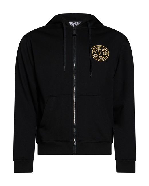 Versace Jeans Couture Black Sweatshirt Cotton for men