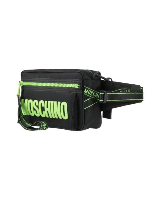 Moschino Green Couture -- Belt Bag Textile Fibers, Leather for men