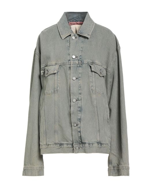 Acne Gray Denim Outerwear Cotton