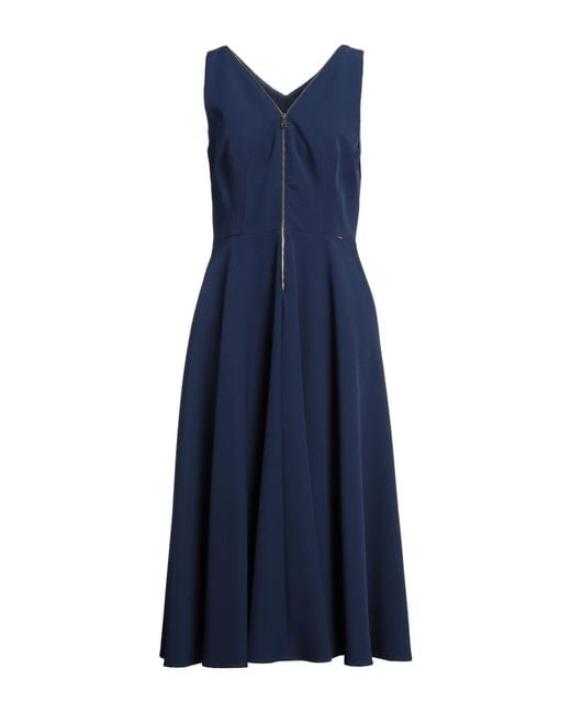 Kocca Blue Midi Dress Polyester, Elastane