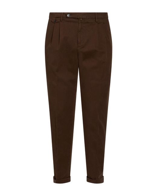 Briglia 1949 Brown Pants Modal, Cotton, Elastane for men