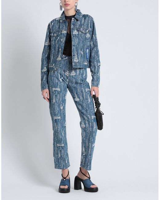 Karl Lagerfeld Blue Denim Outerwear