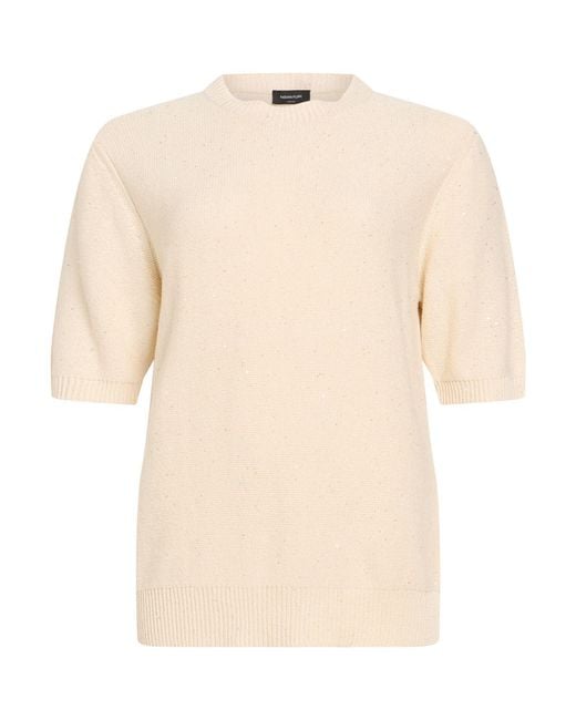 Fabiana Filippi Natural Ivory Sweater Cotton, Linen, Polyester