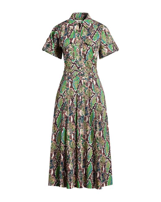 Diane von Furstenberg Green Midi Dress