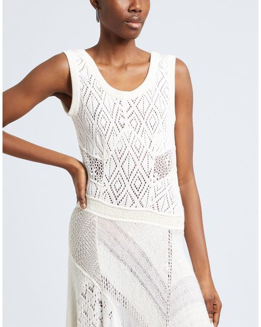 MARINE SERRE White Midi Dress