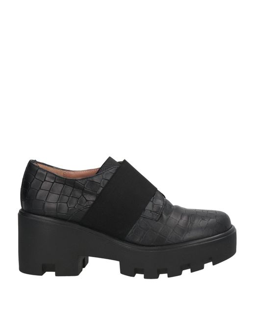 Studio Pollini Black Loafers Leather