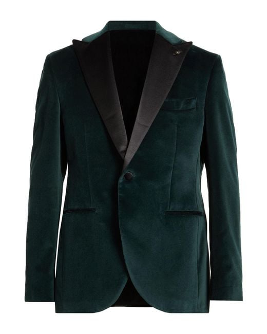 Luigi Bianchi Green Blazer Cotton for men