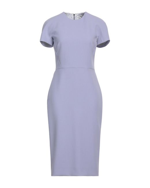 Victoria Beckham Purple Midi Dress