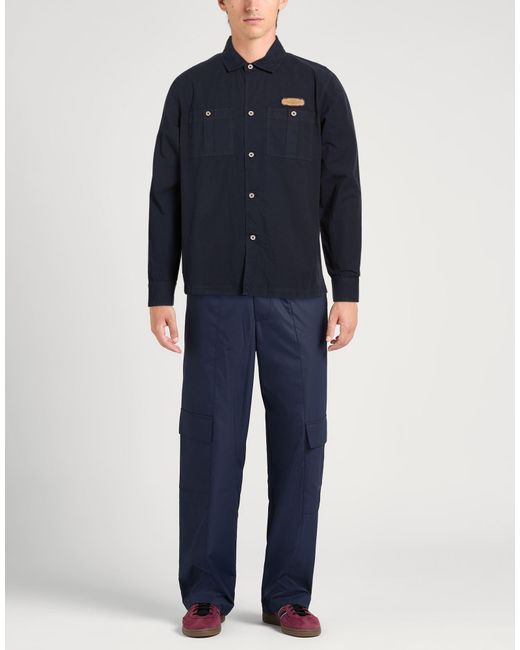 Aeronautica Militare Blue Shirt Cotton, Elastane for men