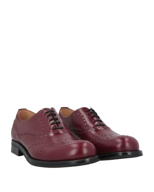 Church's Purple Lace-Up Shoes Calfskin