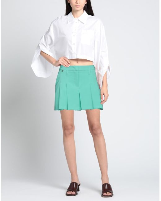 Kontatto Green Mini Skirt Polyester, Elastane