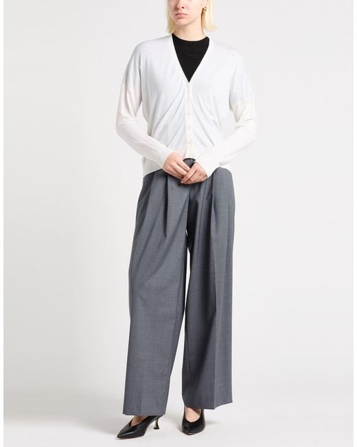 Eleventy White Cardigan Wool