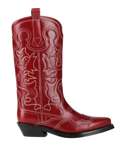 Ganni Red Boots