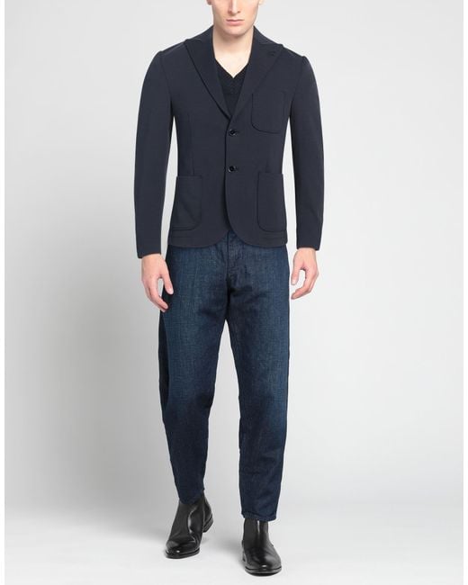 Daniele Alessandrini Blue Blazer for men
