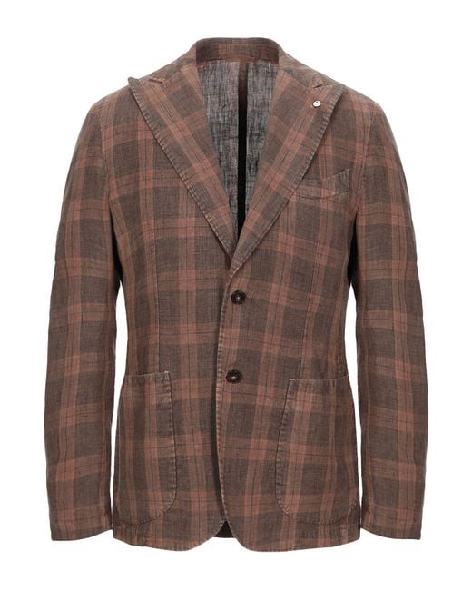 L.b.m. 1911 Brown Blazer Flax for men