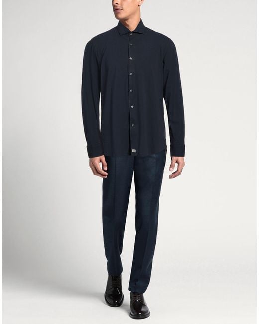 Sonrisa Blue Shirt Cotton, Elastane for men