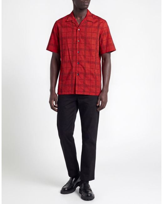 Paul Smith Red Shirt Cotton for men