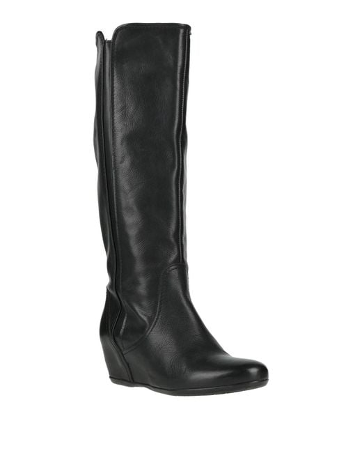 Frau Black Boot Leather