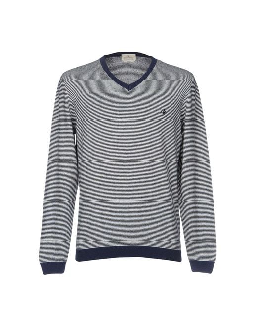 Brooksfield Gray Midnight Sweater Cotton, Polyamide for men