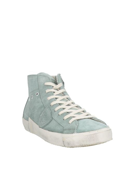 Philippe Model Green Sneakers Leather for men