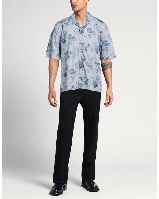 Officine Generale Blue Slate Shirt Cotton for men