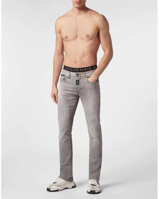 Pantalon en jean Philipp Plein pour homme en coloris Gray