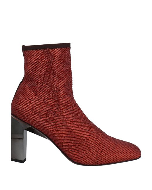 Robert Clergerie Red Ankle Boots