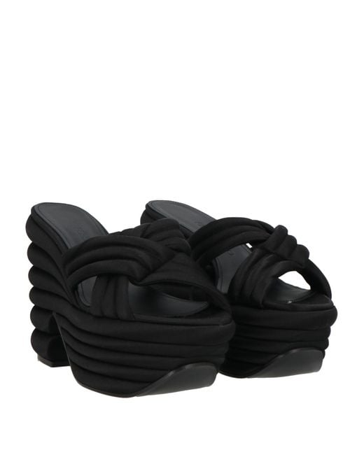 Ferragamo Black Sandals Textile Fibers