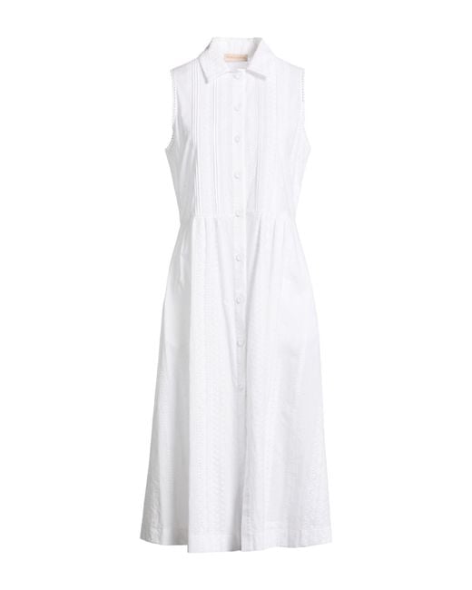 Purotatto White Midi Dresses