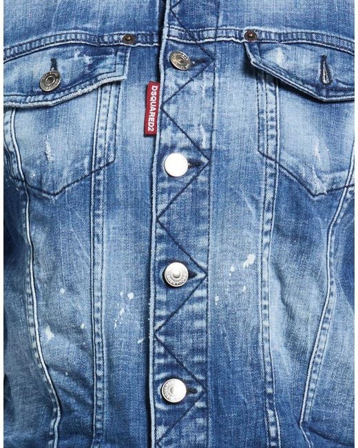 DSquared² Blue Denim Outerwear Cotton, Elastane