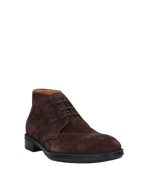 Doucal's Brown Dark Ankle Boots Soft Leather for men