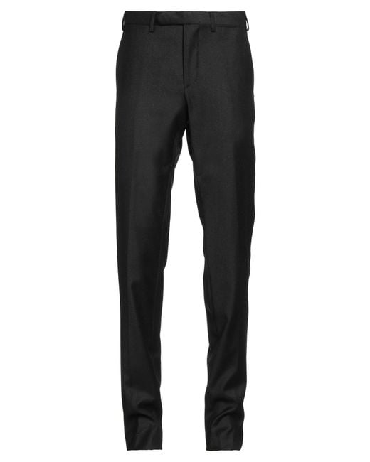 Santaniello Black Charcoal Pants Wool for men