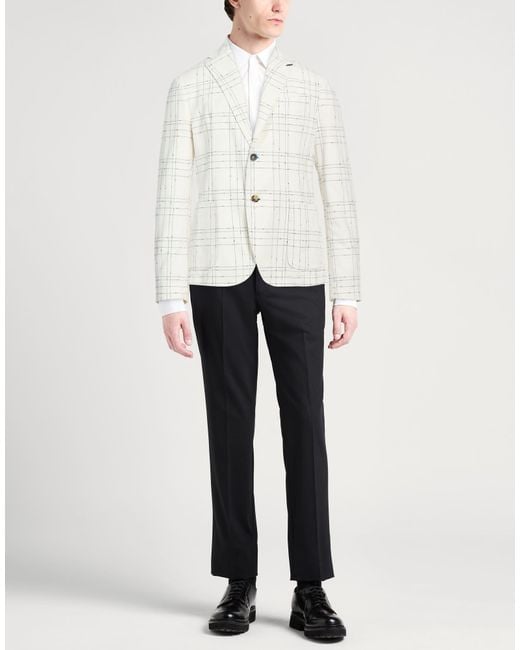 Bob White Ivory Blazer Cotton, Polyester, Polyamide for men