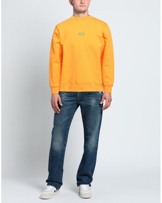 Gcds Orange Sweatshirt for men