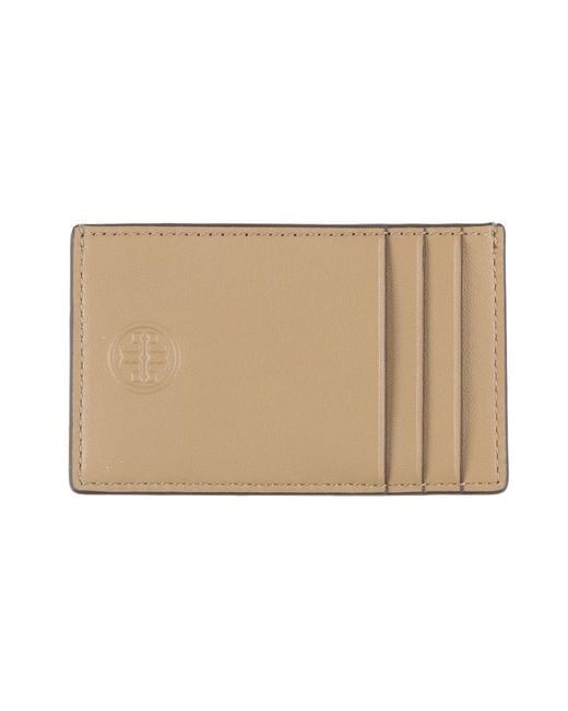 Tory Burch Natural Khaki Document Holder Leather
