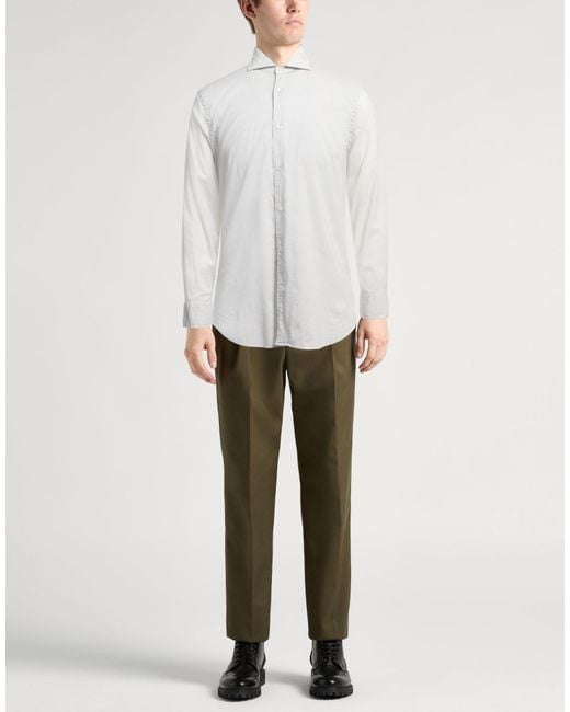 Fedeli White Shirt Cotton, Elastane for men