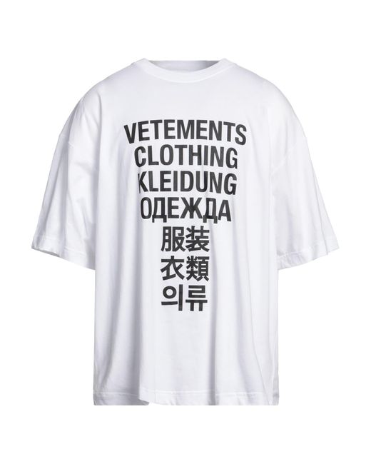 T-shirt di Vetements in White da Uomo