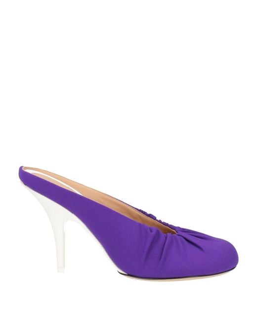 Dries Van Noten Purple Mules & Clogs Textile Fibers