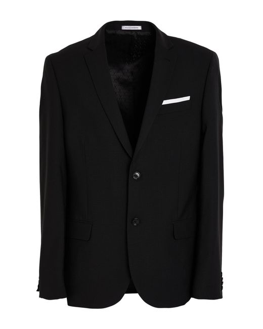 Daniele Alessandrini Black Blazer Wool, Elastane for men